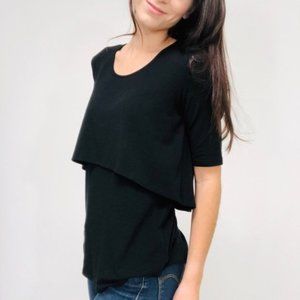 5/$25 Theory Black Minimalist Ovida Tee Shirt